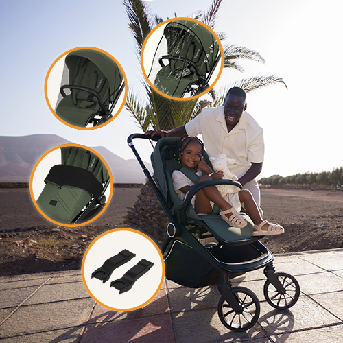 Lionelo Mika Plus Green Olive — Buggy